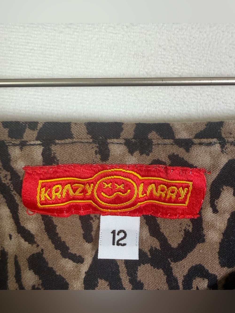 Krazy Larry Women’s Leopard Print Pull-On Ankle Pant Sz 12 Stretch Office Casual - Picture 3 of 7
